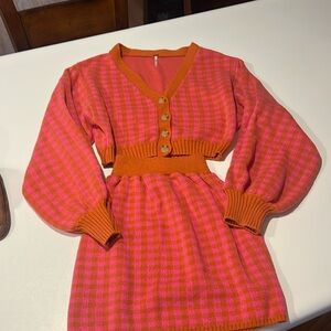 Free People two piece sweater and skirt XS